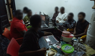 Inside a suspected scam centre, Ghana